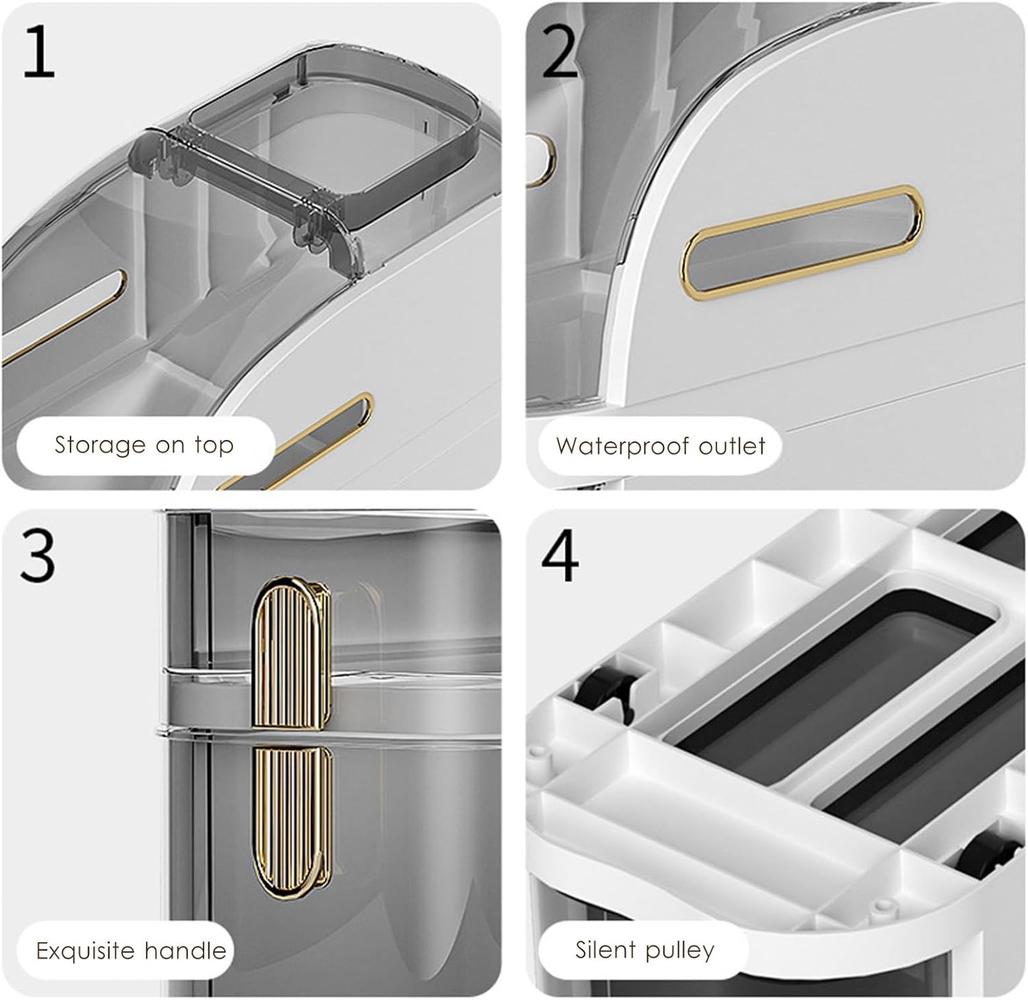 🗄️ KUviez Smalle Rolbare Opbergkast – Veelzijdige Organizer voor Huis & Kantoor 🏠