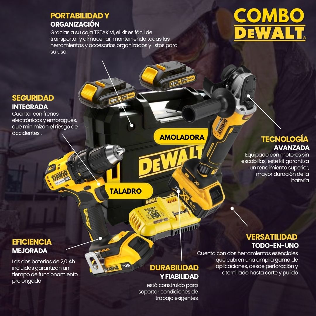 🔩 Dewalt® Gereedschap Combo: Boor & Slijpmachine – Ultieme Prestaties! ⚡️